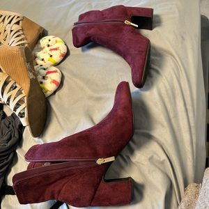 Velvet Maroon 3” Heeled boots
